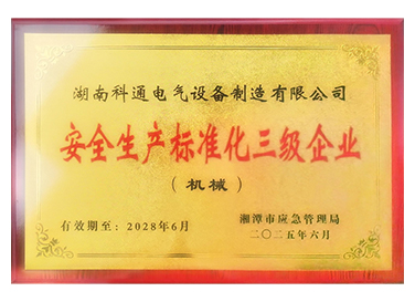 安全生產(chǎn)標準化三級企業(yè)